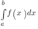 int{a}{b}{f(x) dx}