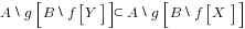 A backslash g delim{[}{B backslash f delim{[}{Y}{]}}{]} subset A backslash g delim{[}{B backslash f delim{[}{X}{]}}{]}